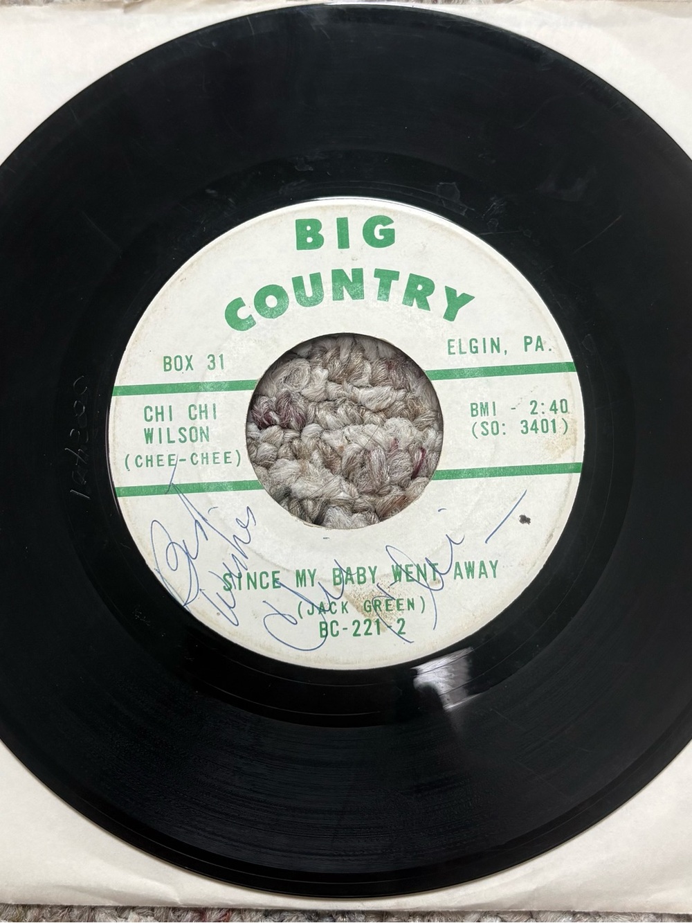 Chi Chi Wilson Shenandoah / Since My Baby Went Away Rare Obscure 1966 45 RPM VG